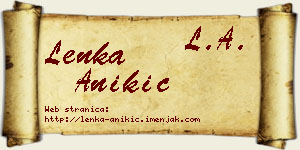 Lenka Anikić vizit kartica
